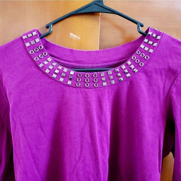 Style & Co. women's embellished scoop neck top - Picture 2 of 8